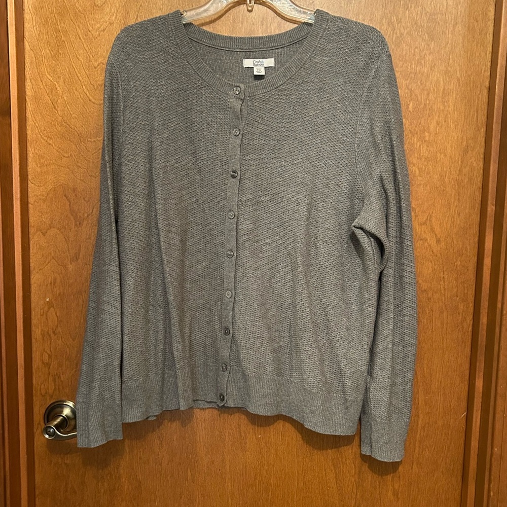 2 for 1 deal* Grey button up cardigan size XL